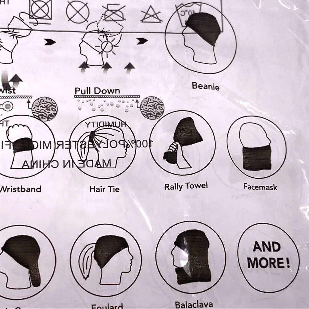 Multi Functional Seamless Headwear/Mask - One Size